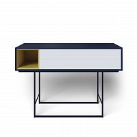 консоль с ящиками на металлических ножках темно-серая quadro new в Брянске