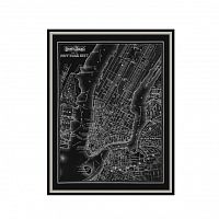 постер new york city черный в Брянске