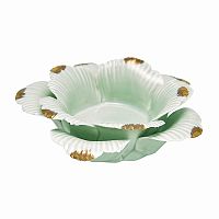 подсвечник керамический в виде цветка с золотыми лепестками flower pale green medium, 4 см в Брянске