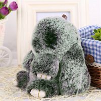 меховой зайка брелок зелёный в Брянске