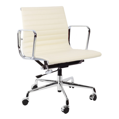 кресло eames style кремовая кожа в Брянске