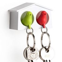держатель+брелок для ключей двойной mini sparrow зеленый-красный в Брянске