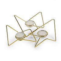 набор подсвечников золотых металлических для чайных свечей tri-angular loop, 7 см, 3 штуки в Брянске