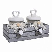 банка love с крышкой, набор 2 шт. на подставке серого цвета в Брянске