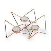набор подсвечников медных металлических для чайных свечей tri-angular loop, 7 см, 3 штуки в Брянске