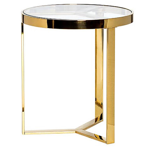 стол журнальный bridge gold 50*55см золотой в Брянске
