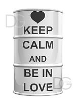 декоративная бочка keep calm and be in love l в Брянске