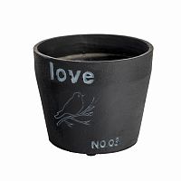 цветочный горшок love чёрный в Брянске