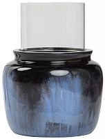 подсвечник синий со стеклом colors blue big, 32 см в Брянске