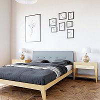 кровать двуспальная с мягким изголовьем 160x200 светло-коричневая fly soft в Брянске