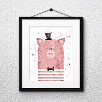 постер pig а4 в Брянске