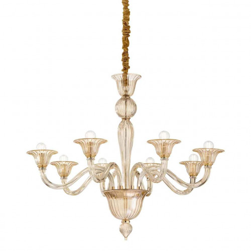 подвесная люстра ideal lux brigitta sp8 ambra в Брянске
