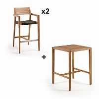 комплект мебели: стол и 2 стула pack 612 cybille от la forma (ex julia grup) в Брянске