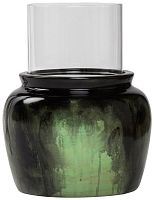 подсвечник зеленый со стеклом colors green, 32 см в Брянске