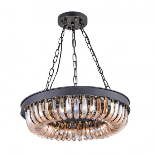 люстра terra black amber d50 черная, стекло янтарного цвета в Брянске