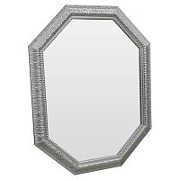 зеркало серебряное восьмиугольное вытянутое с декором silver luxury в Брянске