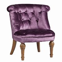 кресло sophie tufted slipper chair микровелюр фиолетовое в Брянске