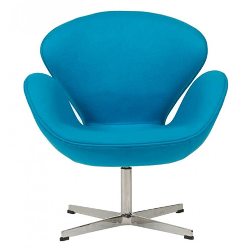 кресло swan chair кашемир голубое в Брянске