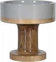 ваза настольная rustic chic bowl grey wood в Брянске