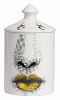 подсвечник белый с крышкой пьеро форназетти желтые губы bacio candle yellow, 33 см в Брянске