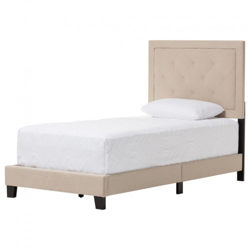 кровать paris linen upholstered beige 120х200 в Брянске