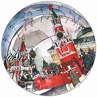 тарелка сувенирная спасская башня в Брянске