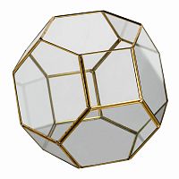 флорариум стеклянный с золотом в винтажном стиле honeycomb в Брянске
