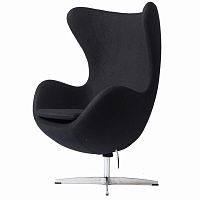 кресло egg chair кашемир черное в Брянске