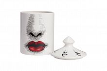 подсвечник белый с крышкой желтые губы пьеро форназетти bacio candle red, 33 см в Брянске