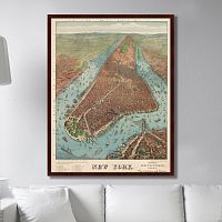 картина: antique map of new york city, 1879г. в Брянске