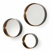 комплект зеркал металлических черно-золотой wilson от la forma (ex julia grup), 3 штуки в Брянске