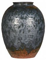ваза керамическая объемная 32 см antiqued черная с рисунком в Брянске
