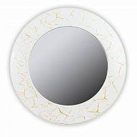 зеркало белое круглое диаметр 90 см с золотым декором fashion white gold в Брянске