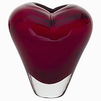 ваза стеклянная (красная) heart 12*9*13 в Брянске