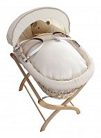 колыбель-переноска premium moses basket натуральная, кремовое белье в Брянске