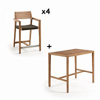 комплект мебели: стол и 4 стула pack 613 cybille от la forma (ex julia grup) в Брянске