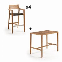 комплект мебели: стол и 4 стула pack 614 cybille от la forma (ex julia grup) в Брянске