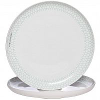 тарелка белая с бирюзовым рисунком 30*30*3,3 в Брянске