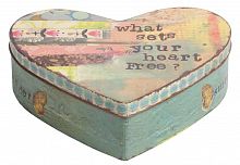 металлическая декоративная коробка (шкатулка) в виде сердца heart в Брянске