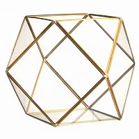 флорариум стеклянный с золотом в винтажном стиле crystal shape в Брянске