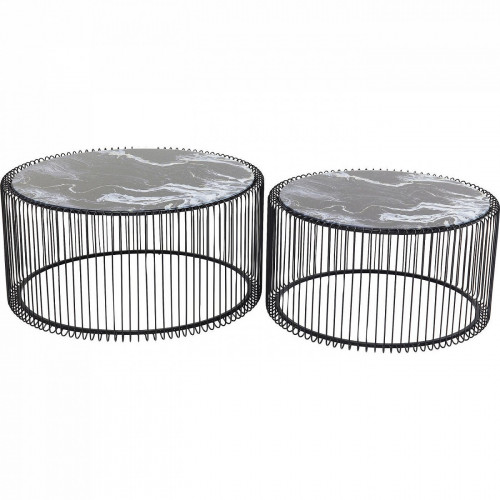 столик кофейный wire черный 70x70x34 в Брянске