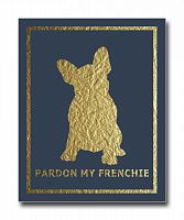 постер french dog на синем фоне a3 в Брянске
