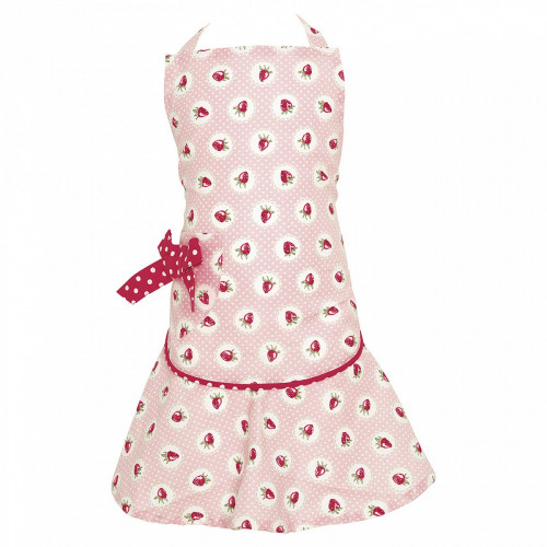 детский фартук w/bow strawberry pale pink в Брянске