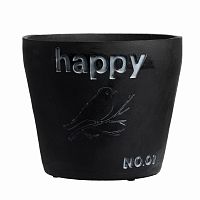 цветочный горшок happy чёрный в Брянске