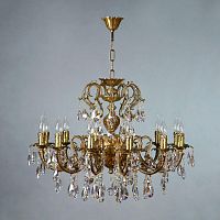 подвесная люстра ambiente alicante 8888/12 ab tear drop бронза в Брянске