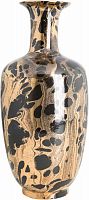 ваза керамическая классическая с высоким горлышком и рисунком 39 см leopard бежевая в Брянске
