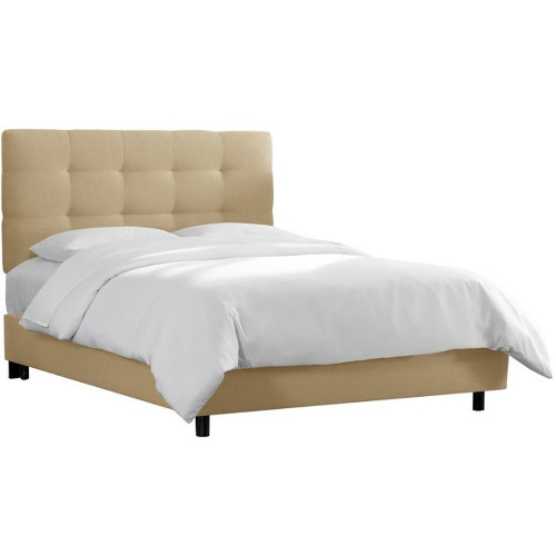 кровать двуспальная 160х200 бежевая alice tufted beige в Брянске