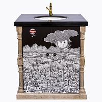 тумба с раковиной старый город нуар fornasetti в Брянске