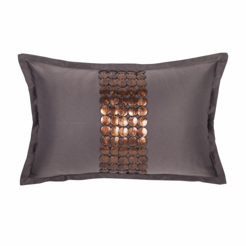 декоративная подушка handwork exclusive прямоугольная темно-серая в Брянске