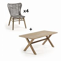 комплект мебели pack 621 brilliant стол + 4 стула от la forma (ex julia grup) в Брянске
